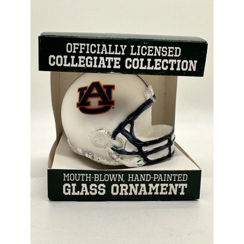 Old‎ World Christmas Auburn University Tigers Football Helmet Glass Ornament NIB